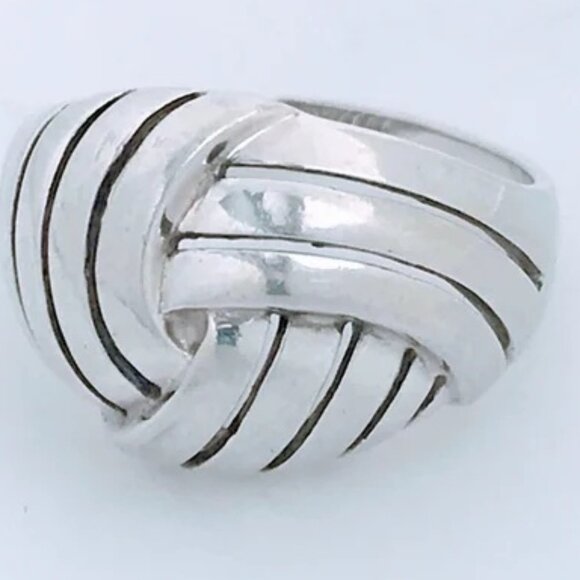 Authentic Ross-Simons 14K Gold 925 Sterling Silver Ring DOME ring - Picture 10 of 12